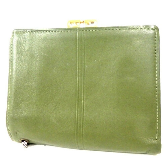 GIVENCHY Vintage Chain handle green Leather clutch - Picture 3 of 8